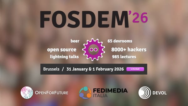 Saremo al FOSDEM 🇧🇪 – aiutaci a portare il Fediverso italiano a Bruxelles